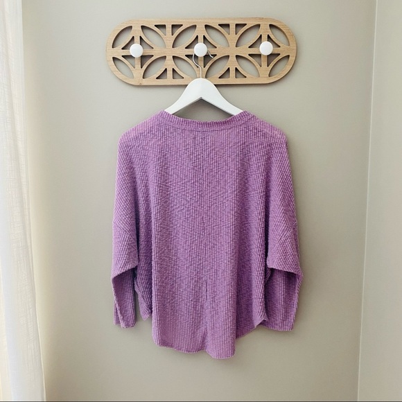 Urban Outfitters Oversized Ribbed Top Purple Sz XS - Picture 5 of 8